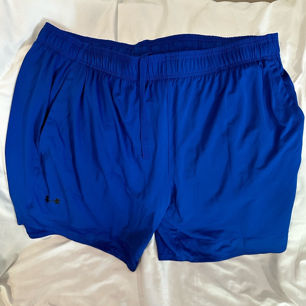 NWT Under Armour Men's 2XL XXL Blue Training Stretch Shorts